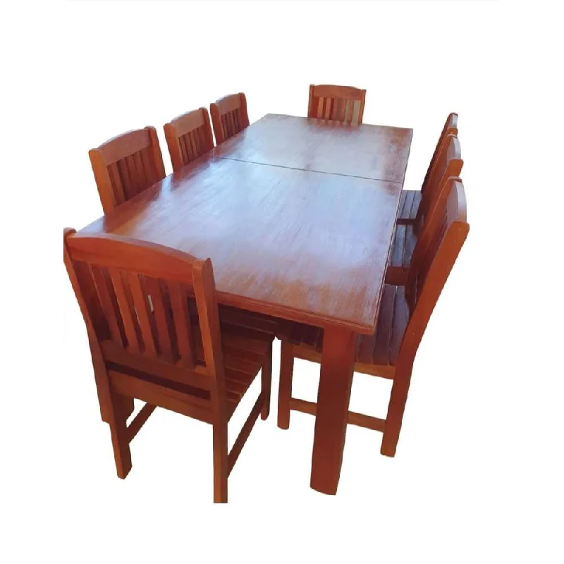 Diamex Mahogany Dining Set 9pc L2200 x W1000 x H770mm