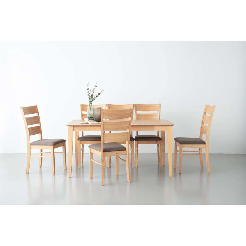 Ivan Allegro Marley Dining Set 7pc Natural No Warranty