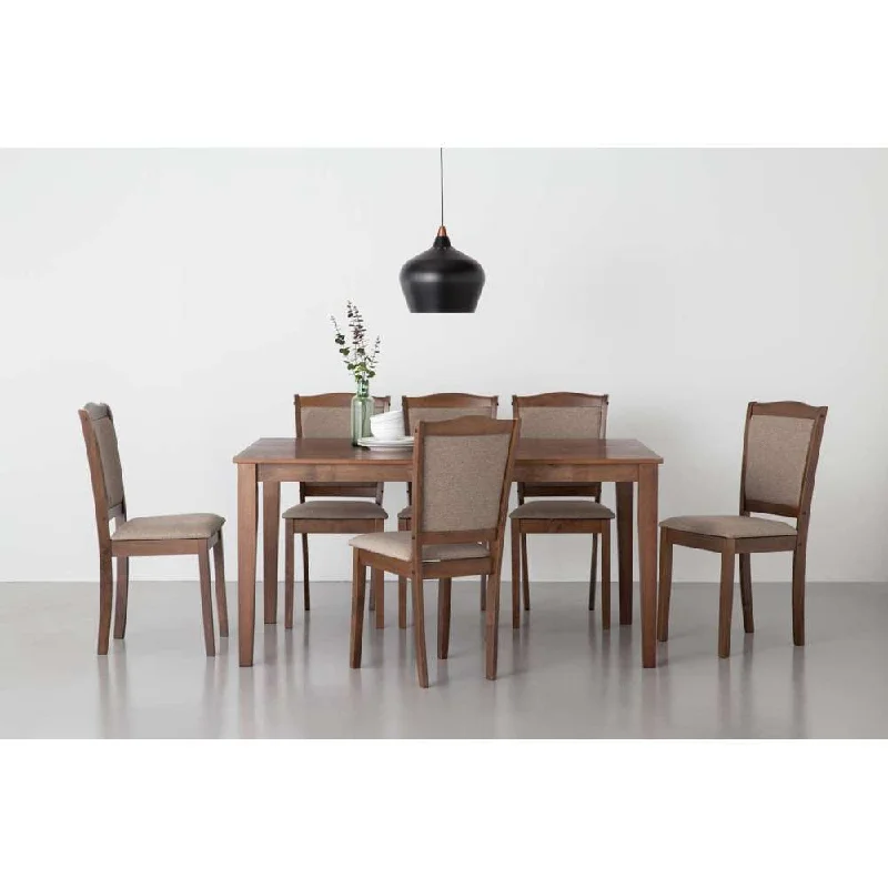 Ivan Paco Dining Set 7pc Cocoa No Warranty