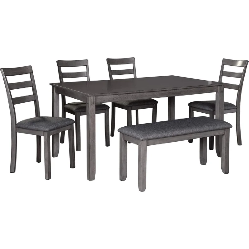 *PRIME BIG DEAL!* – Signature Design By Ashley Bridson Modern 6 Piece Dining Set, Includes Dining Table, 4 Chairs & Bench