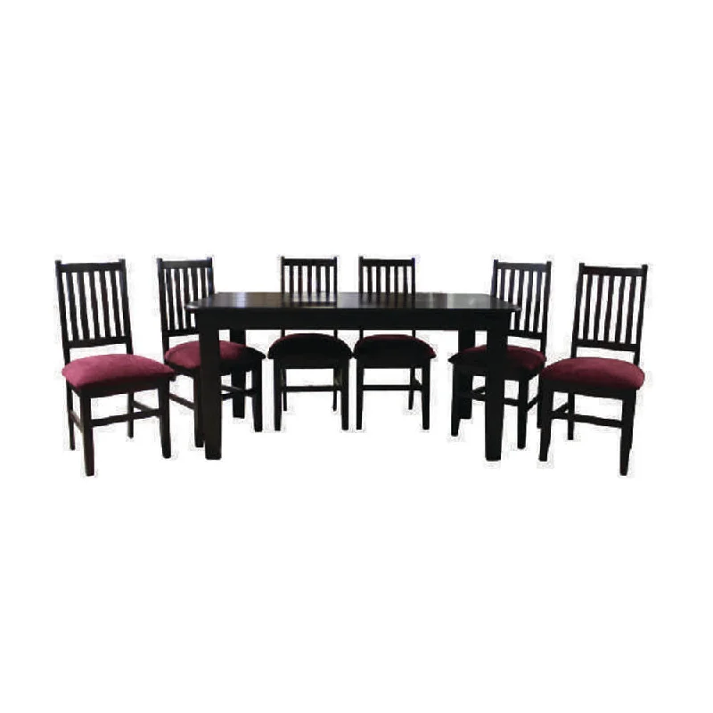 Webster Dining Set 7pc Dark Stain 160 x 920 x 780mm