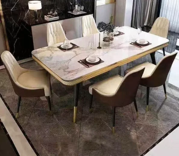 6 Seater Marble Dining Set