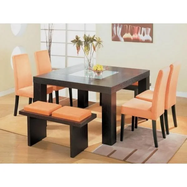 Dining Set - Orange - 7 Piece