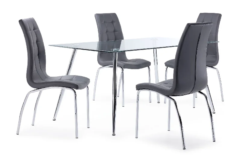 Novella 5-Piece Dining Set - Grey