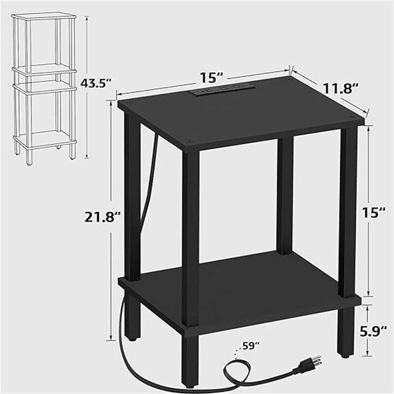 End Table with Charging Station