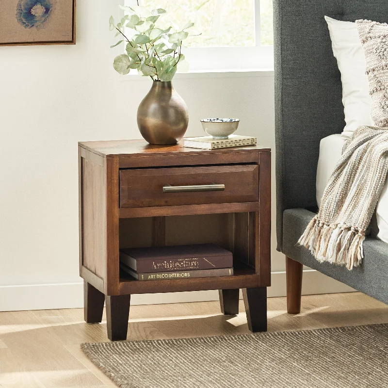 Luna Acacia Wood End Table by Christopher Knight Home