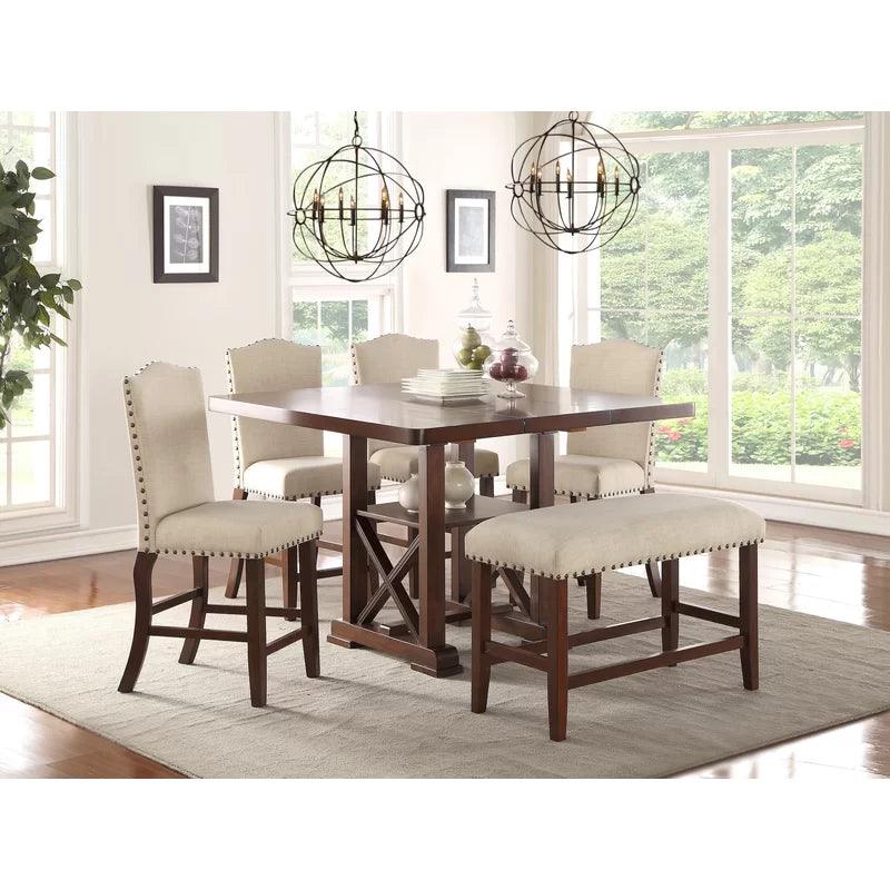 5 - Piece Extendable Pedestal Dining Set