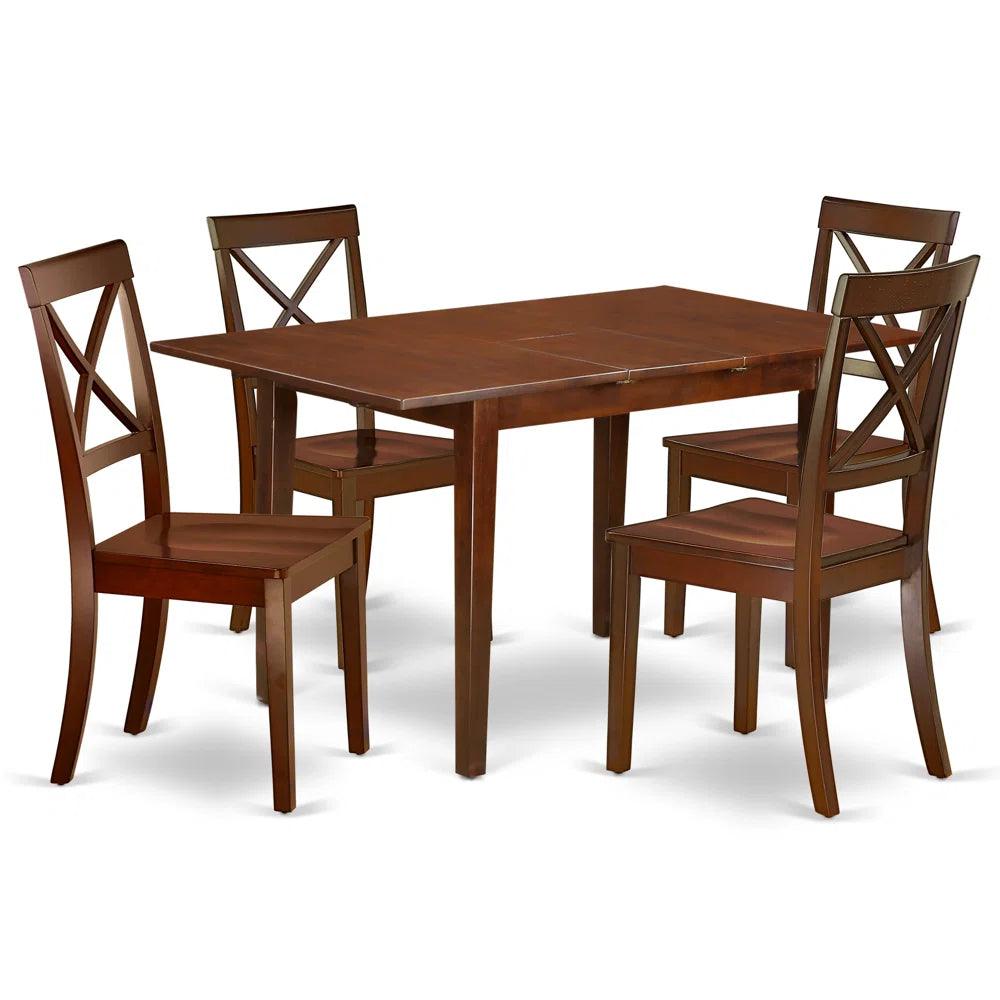 5 - Piece Extendable Solid Wood Dining Set