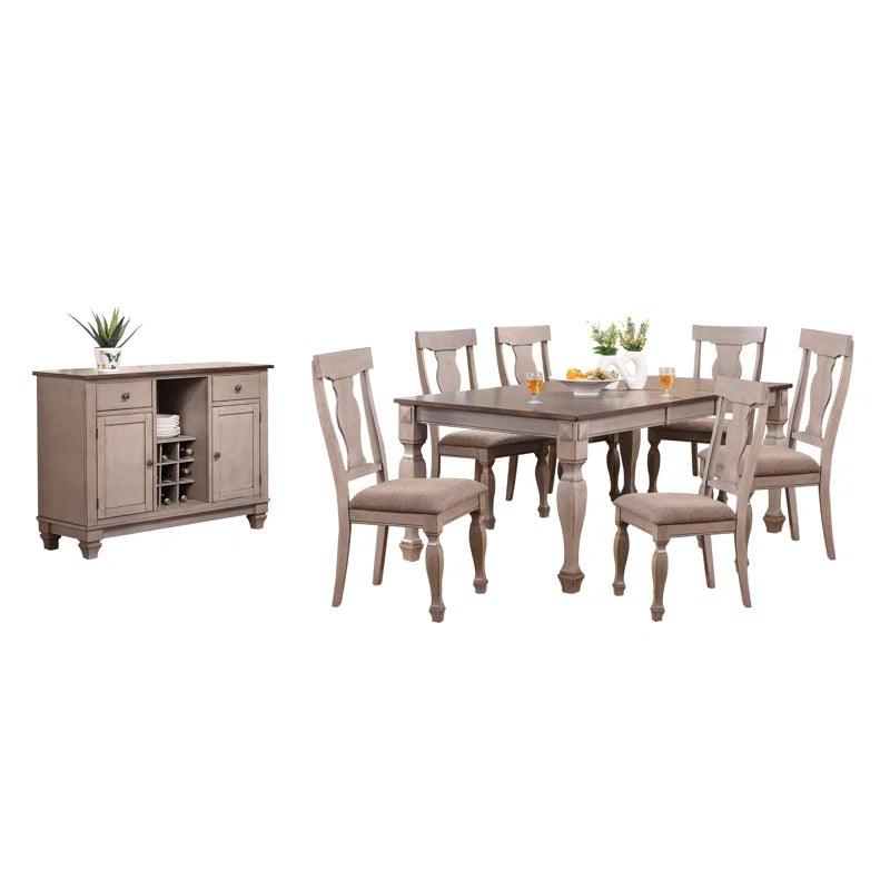 6 - Person Solid Wood Dining Set