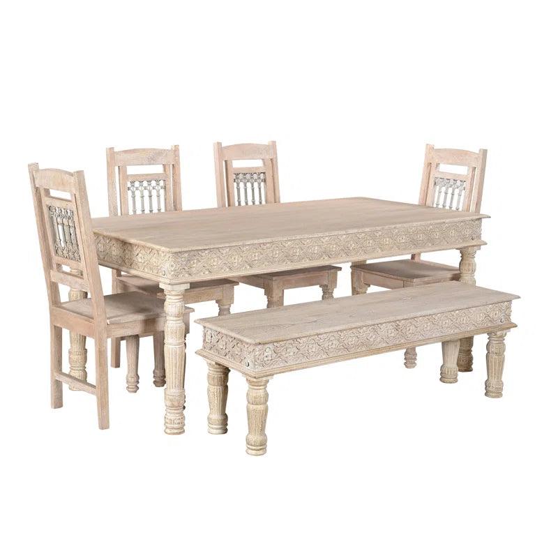 6 - Piece Solid Wood Dining Set