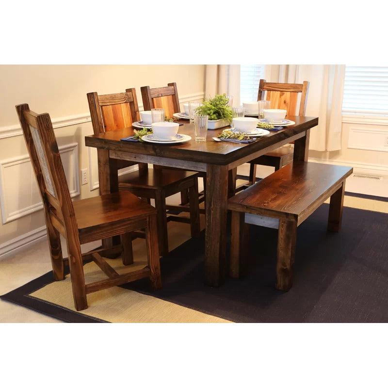 6 - Piece Solid Wood Dining Set