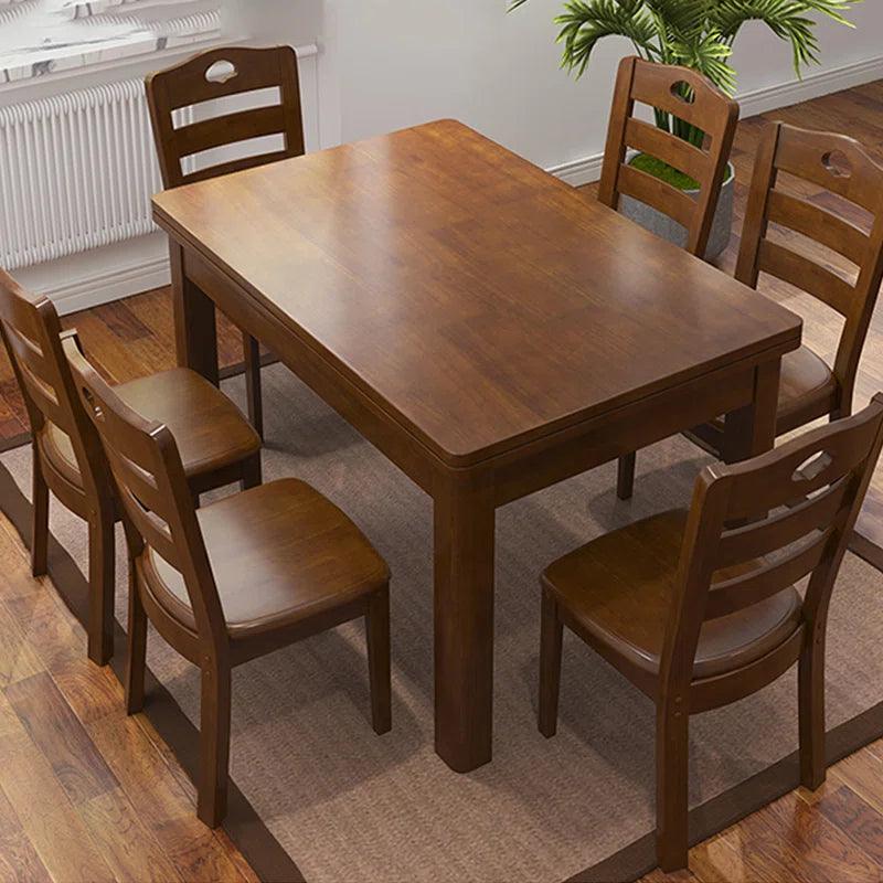 7 - Piece Solid Wood Dining Set