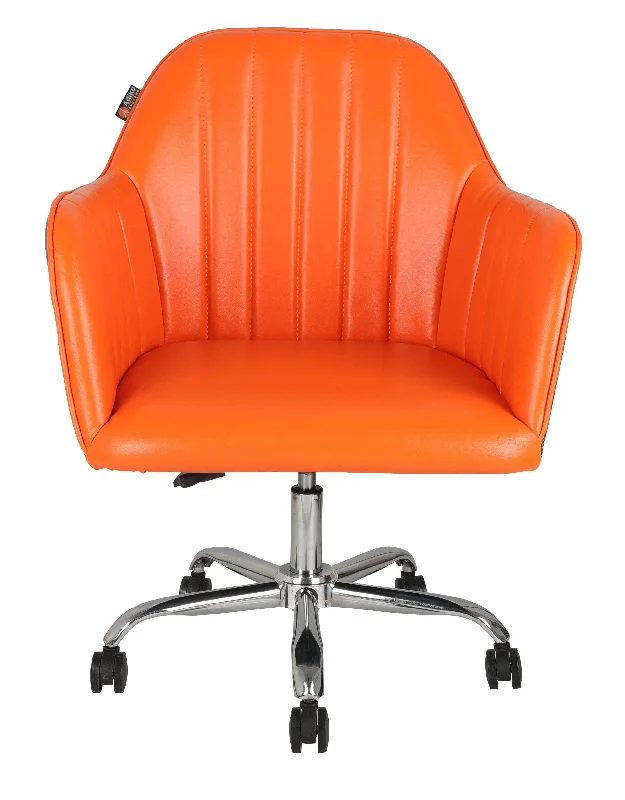 Adiko Lounge Chair in Orange / Black Color