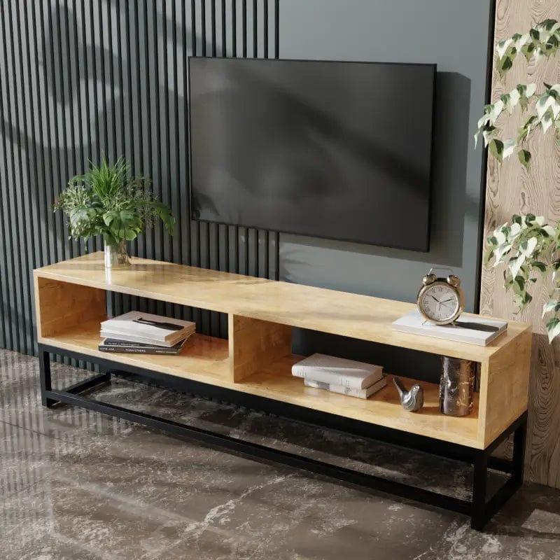 Benji TV Unit With Storage Space in Large Size in Wooden Texture