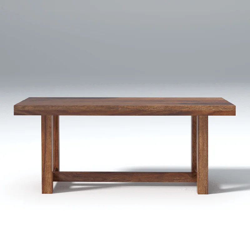 Crenn Sheesham Wood Dining Bench In Reddish Walnut Color