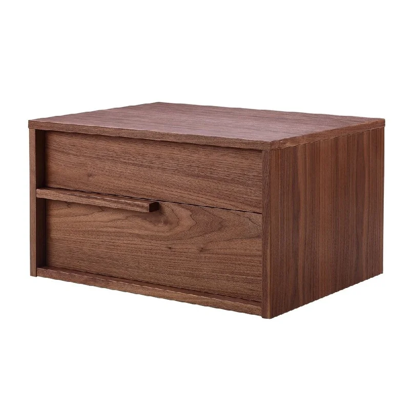 DOLCE Walnut Veneer Left Side Nightstand / End Table by Casabianca Home