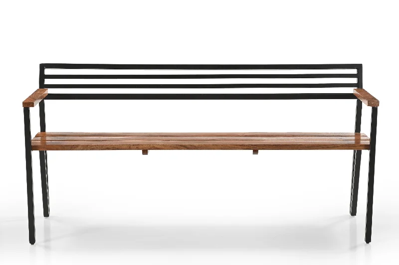 Griyo Iron And Acacia Wood Bench In Natural