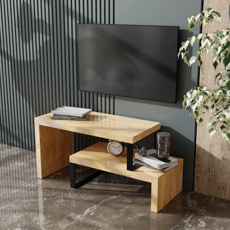 Hailey TV Unit in Small Size in Wooden Texture