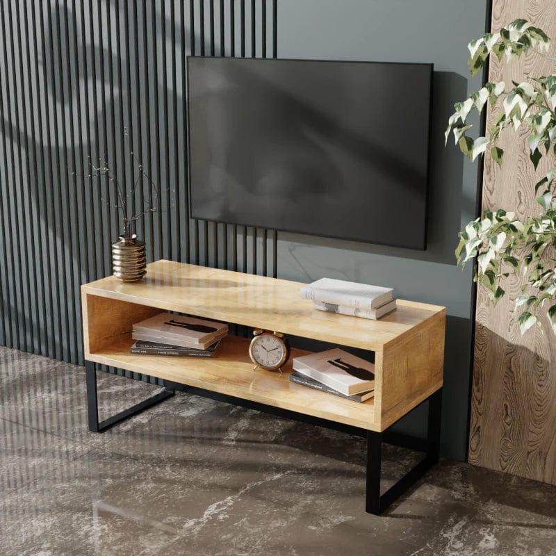 Montello TV Unit in Small Size in Wooden Texture