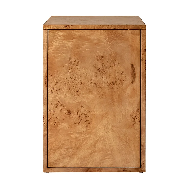 Vernier Linear Burl Side Table (Left)