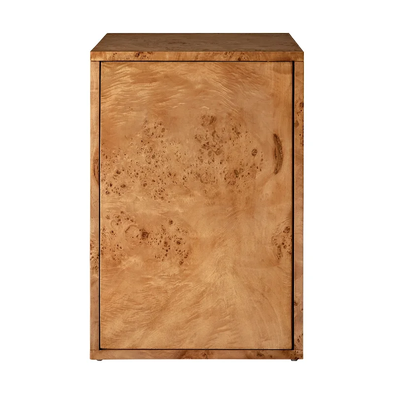 Vernier Linear Burl Side Table (Right)