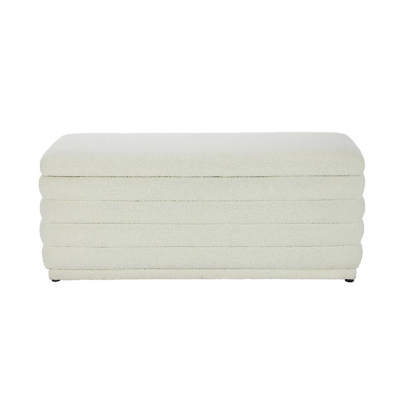 Naomi Boucle Storage Bench