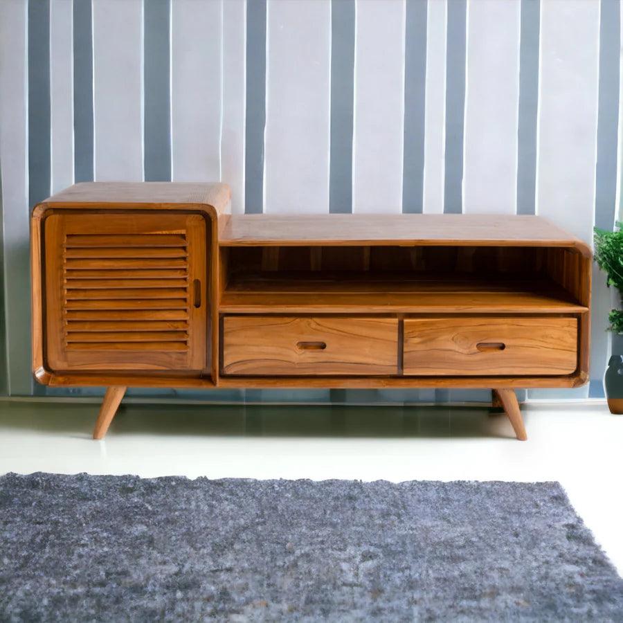 SOLID TEAK WOOD TV UNIT