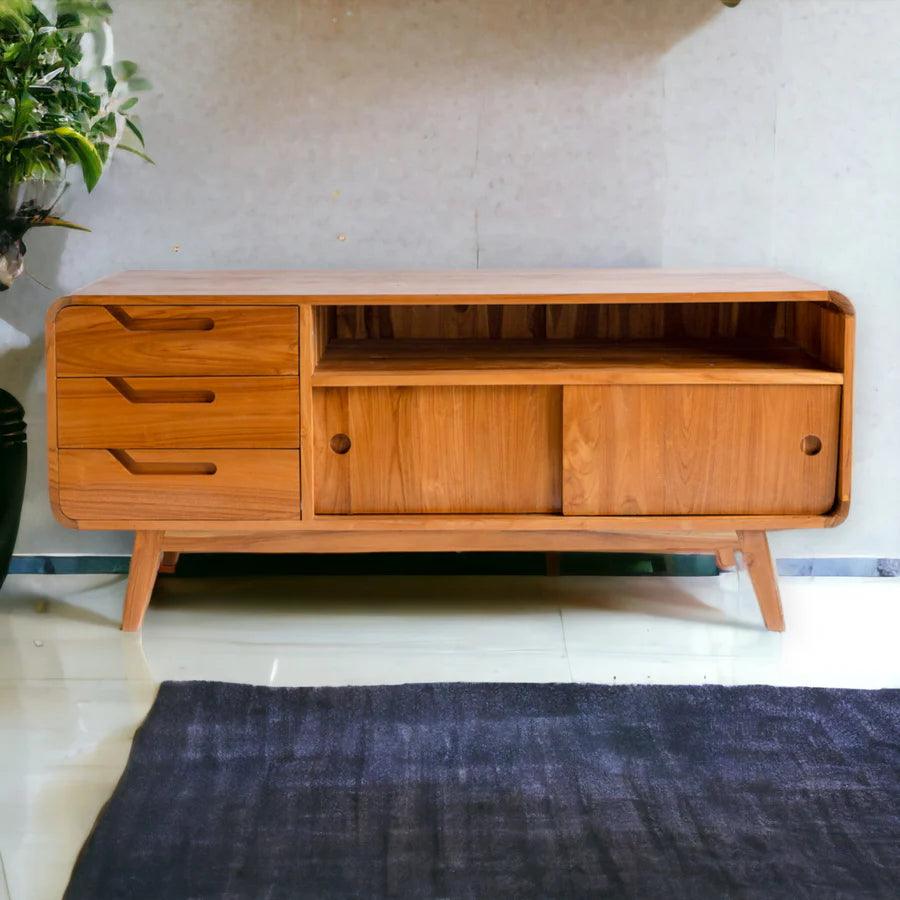 SOLID TEAK WOOD TV UNIT