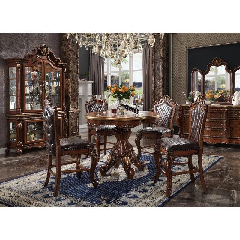 Solid Wood Pedestal Dining Set