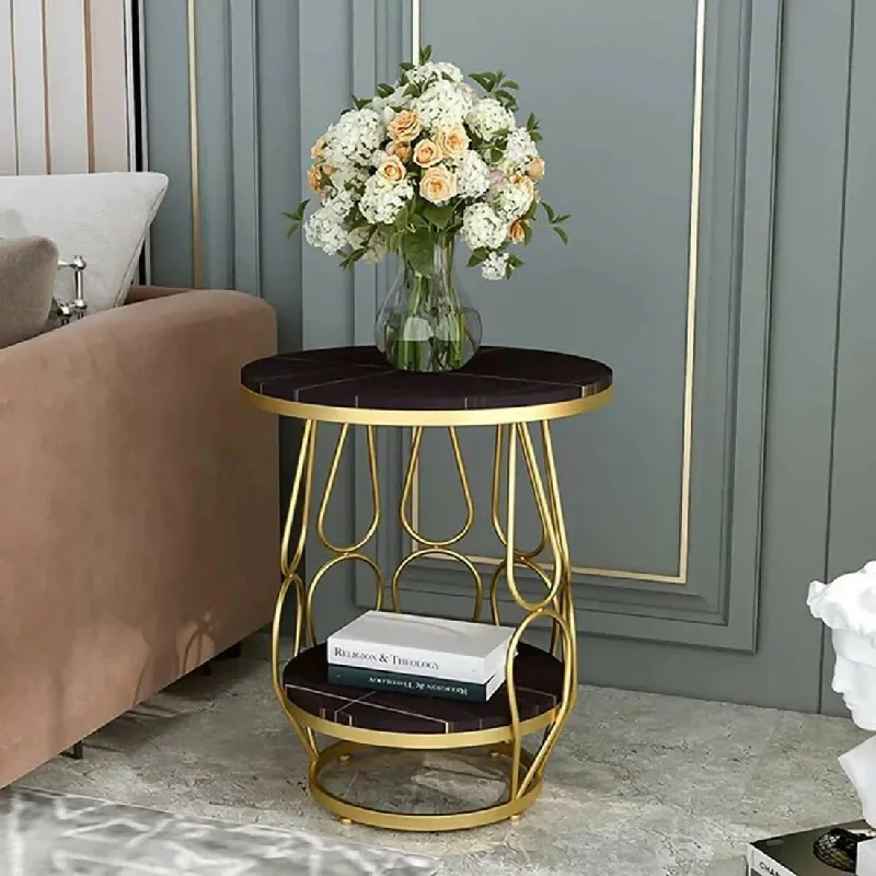 Tulip Marble Dubal Shelf Side Table