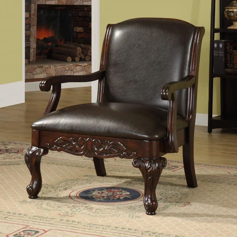 Wooden Wide Armchair with arm rest