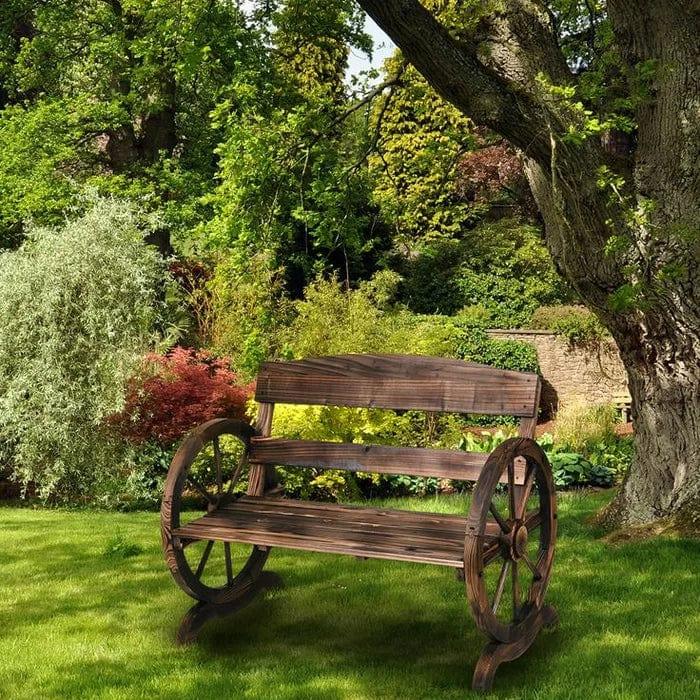 Garden bench made of solid wood