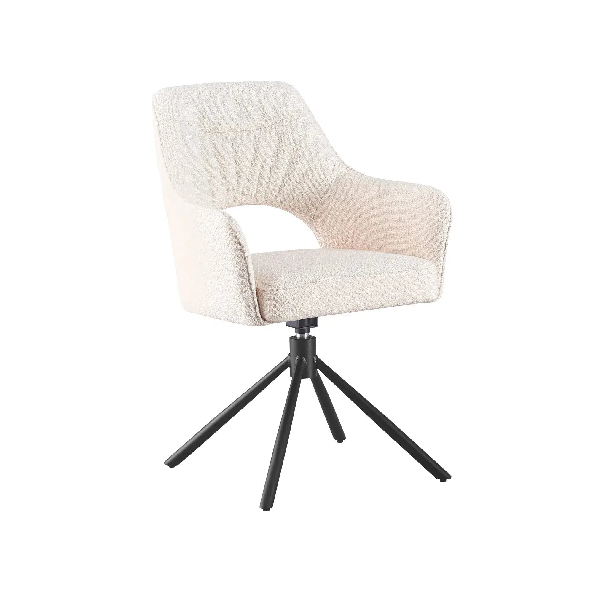 Zuri Dining Chair with Armrests - Bobble Cream