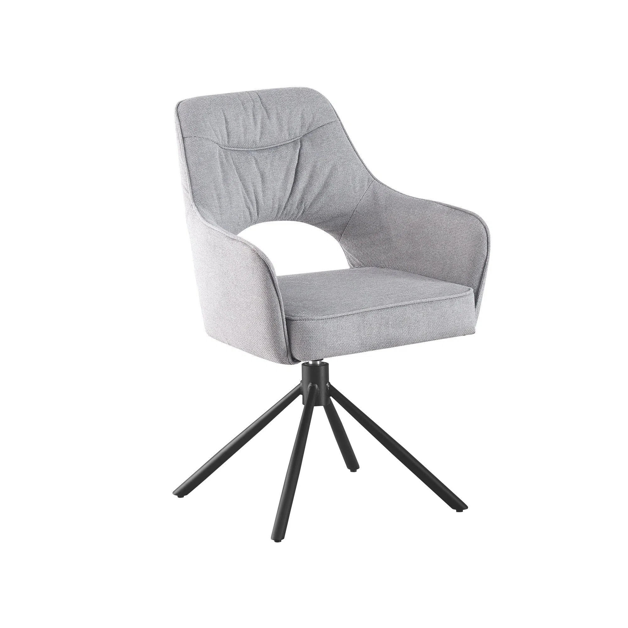 Zuri Dining Chair with Armrests - Light Grey