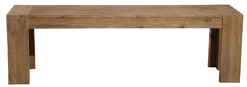 Distressed Wood Dining Bench - Natural