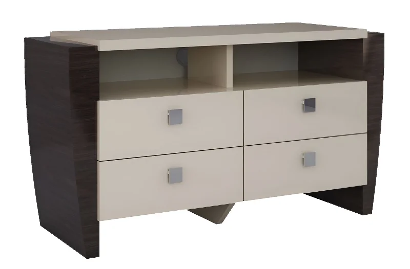 High Gloss TV Entertainment Unit - Refined Beige