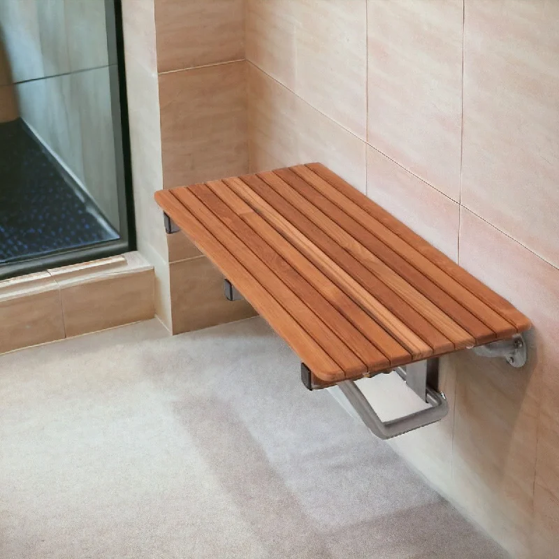 Premium, Wall Mount Shower Bench - Teak