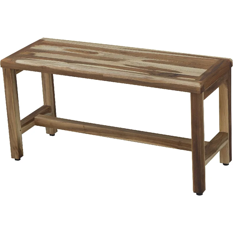 Rectangular Teak Shower Bench - Natural